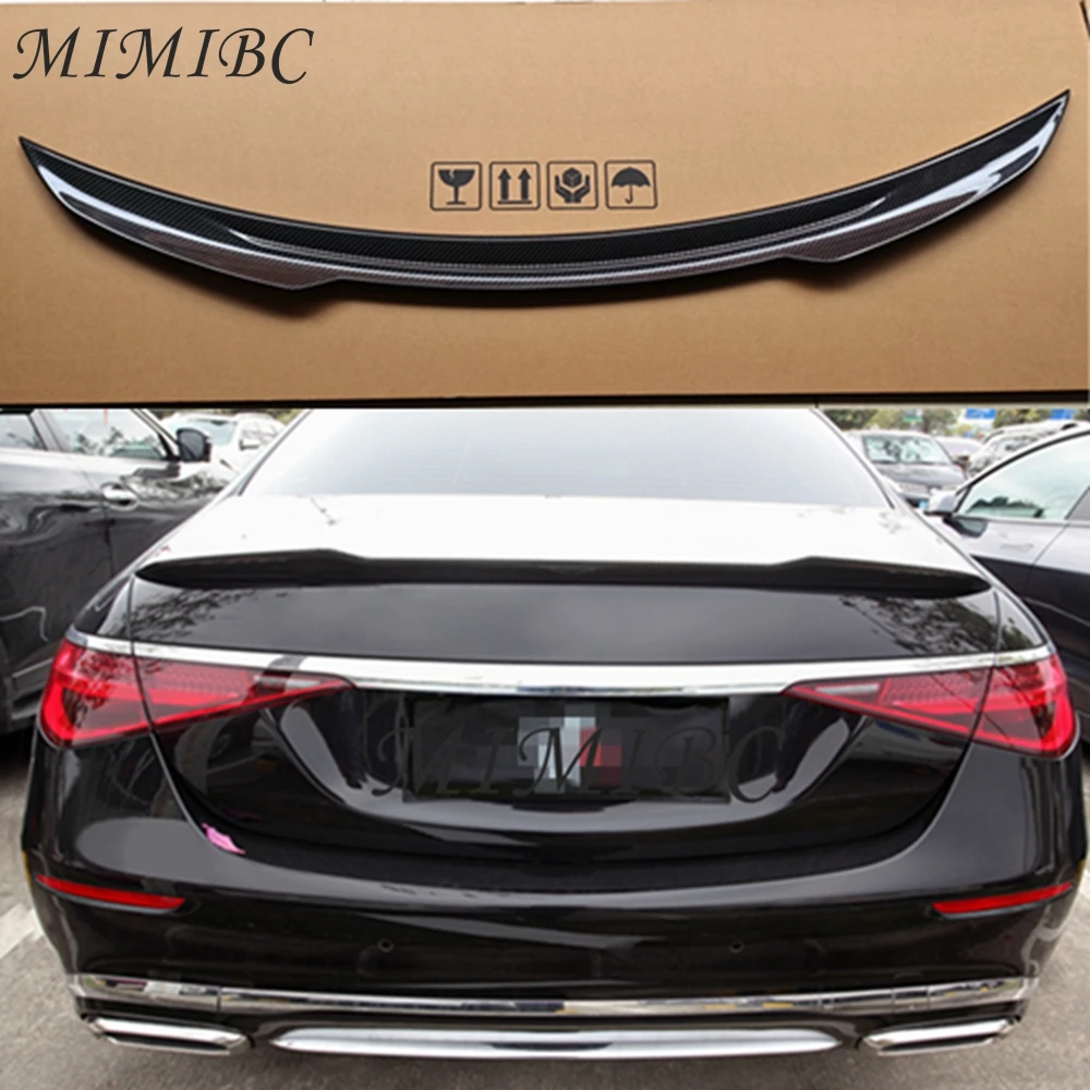 

FOR Mercedes Benz S Class W223 S450 S480 S500 S580 S680 X Style Real Carbon Fiber Rear Trunk Spoiler 2021+