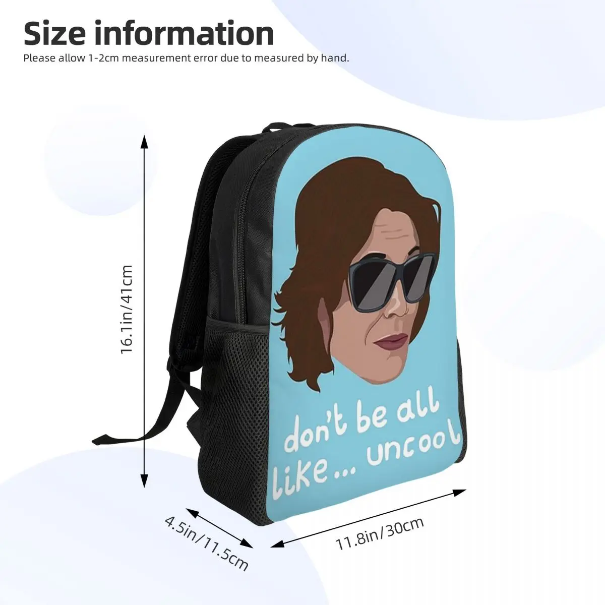 Luann - Real Housewives Rhony Don't Be All Like Uncool Mochila para estudiantes Mochila escolar Mochila de viaje para senderismo Mochila Bolsos de hombro