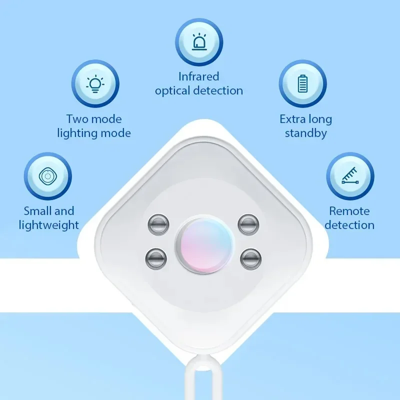Detector de cámara antiespionaje, Detector de cámara infrarroja para protección de seguridad, Mini dispositivo de detección de lente de cámara con luz LED