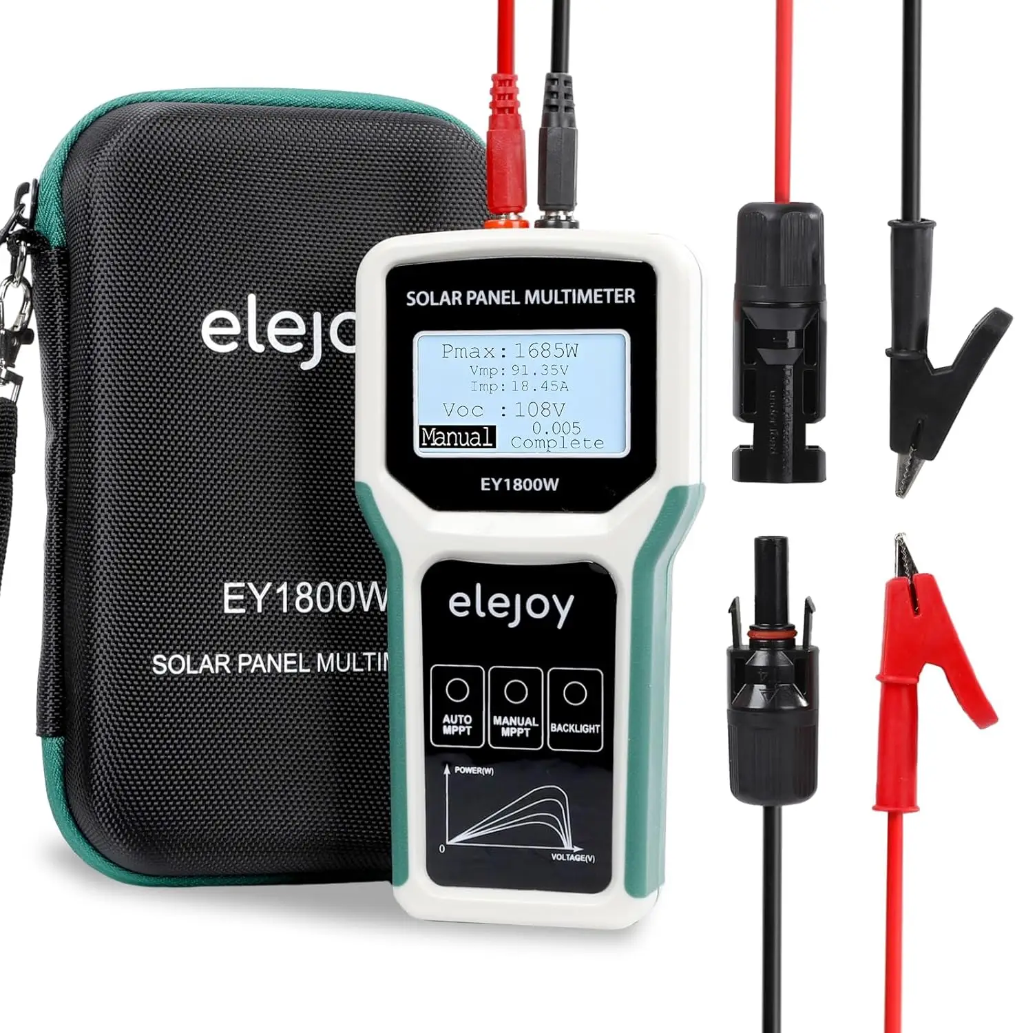 

Тестер солнечных панелей мощностью 1800 Вт, фотоэлектрический мультиметр, инструмент для устранения проблем с интеллектуальным дисплеем MPPT, модернизированный диапазон измерения