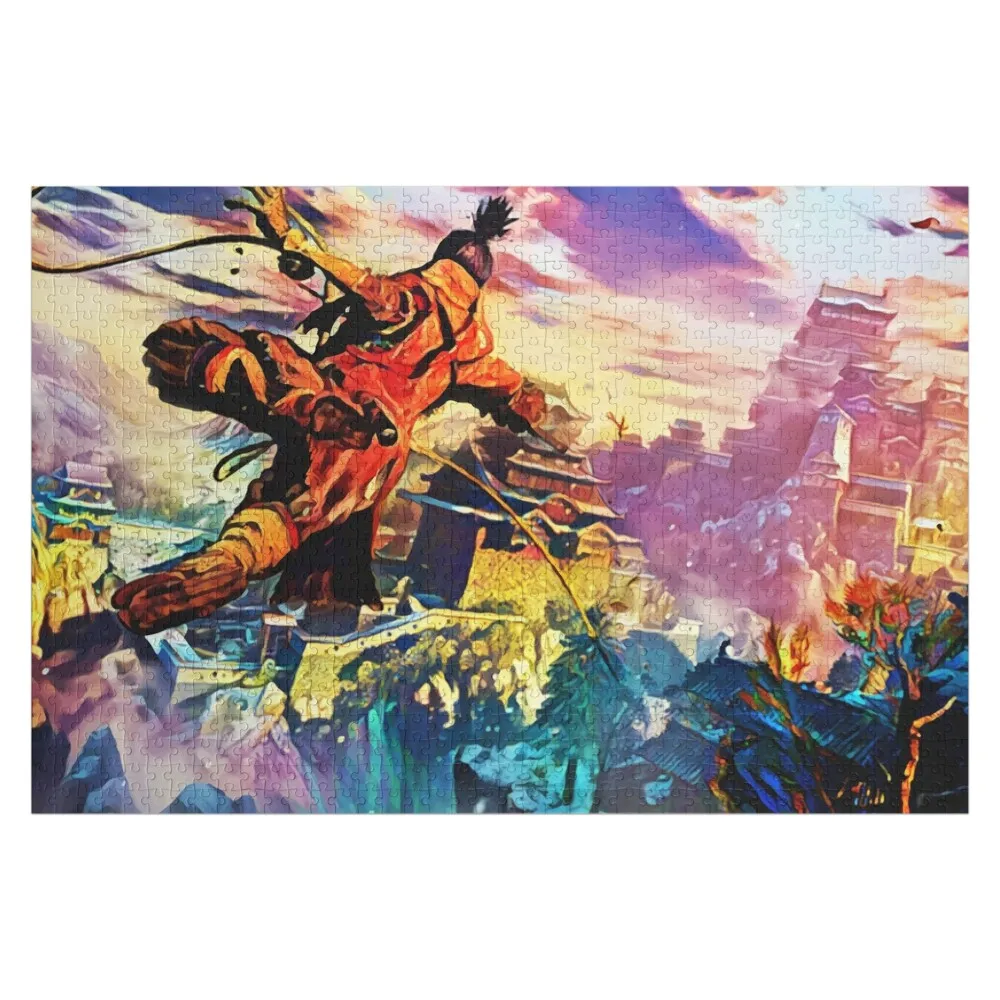 

Деревянный пазл с изображением волка из игры Sekiro, персонализированный подарок с именем, деревянный пазл для малышей