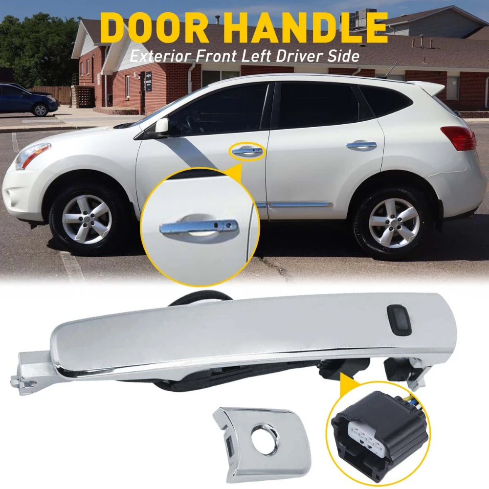 1pcs Car Door Handle Front Left Exterior Outside Door Handle Car Accessories For Nissan Rogue 2010 2011 2012 2013 80640-CZ31B