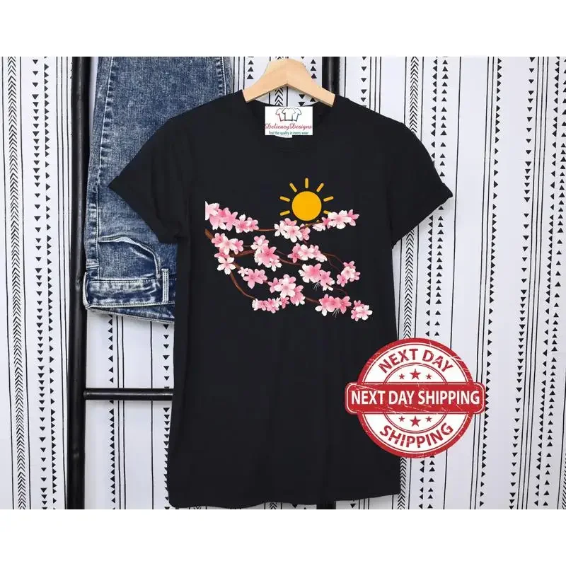 

Cherry Blossom T Shirt Flower Nature Hello Spring Japanese Blossoms Women Outdoors Flowers