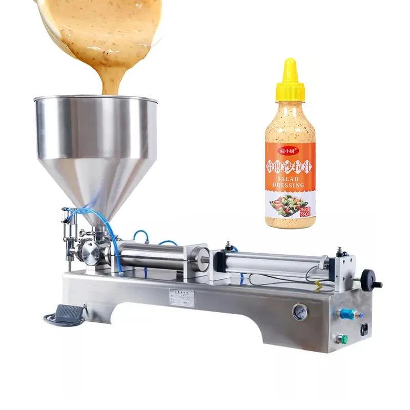 2023 New Small Semiautomatic Paste Glass Bottle Filling Machine