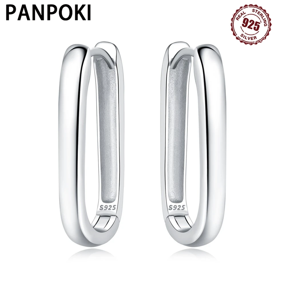 925 Sterling Silver Simple Versatile Earrings Jewelry Versatile Hoop Earrings For Women Jewelry Fine Birthday Party Gifts