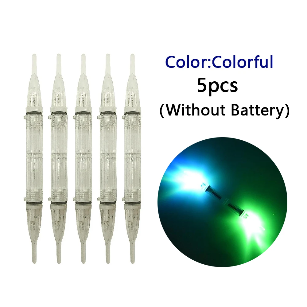 5 pcs LED underwater fishing lights, electronic glow sticks, flashing lights at both ends to attract fish, hairtail light