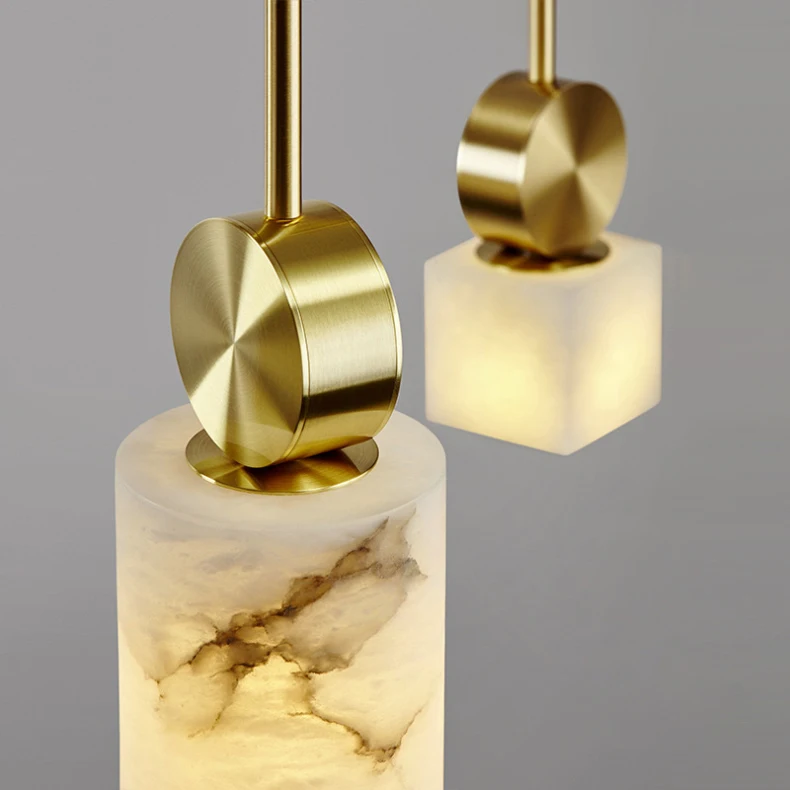 Natural Marble Chandelier G9 Bulb For Dining Room Beroom