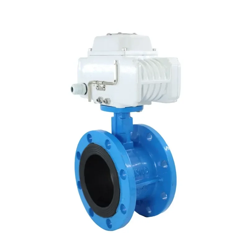 for Electric Flange Butterfly Valve D941X-10/16Q Fire Water HVAC Soft Seal AC220V