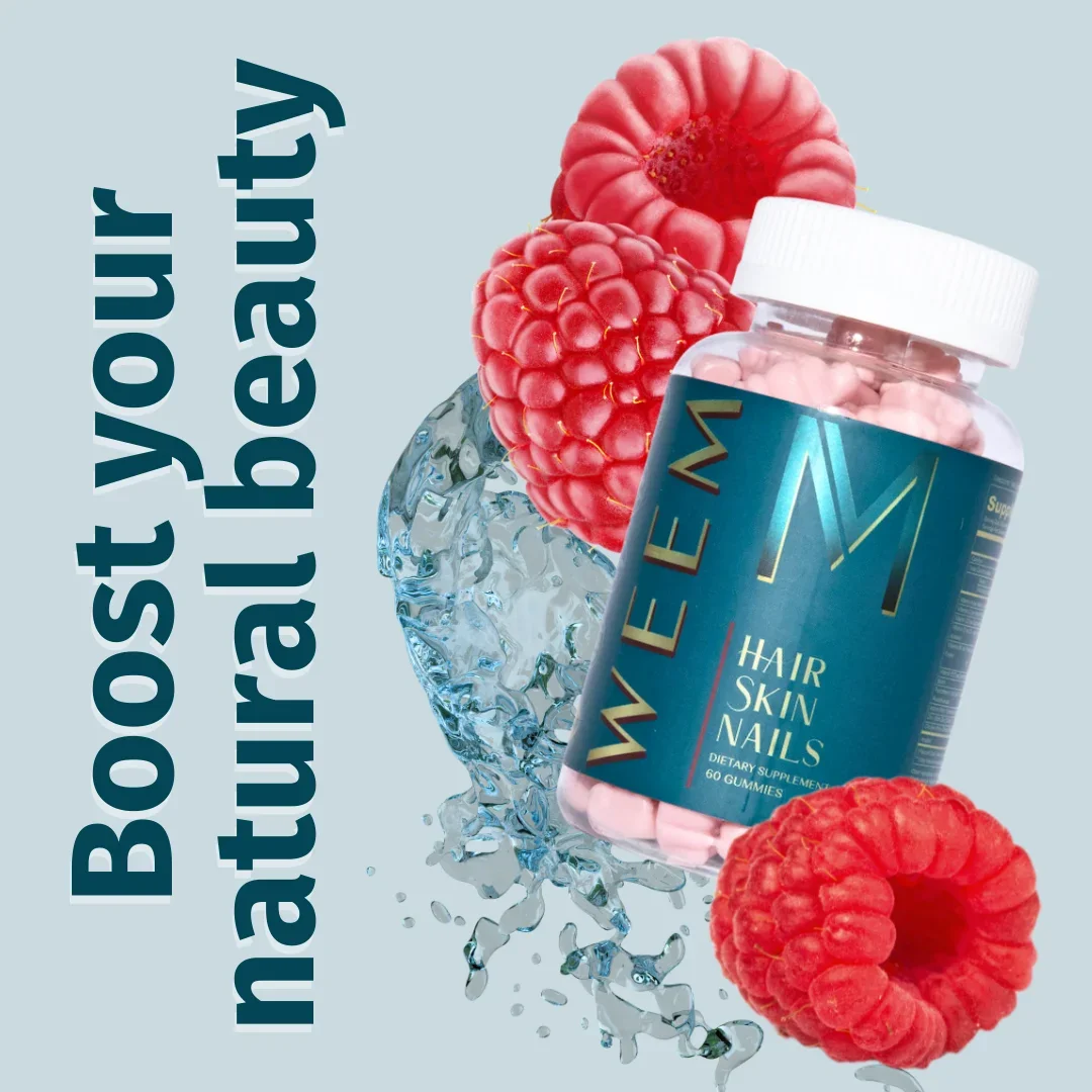 Hair Skin and Nails Gummies, Hair Growth Gummies with Biotin for Hair, Skin & Nail Support, Skin Vitamins & Hair Nail Supplement