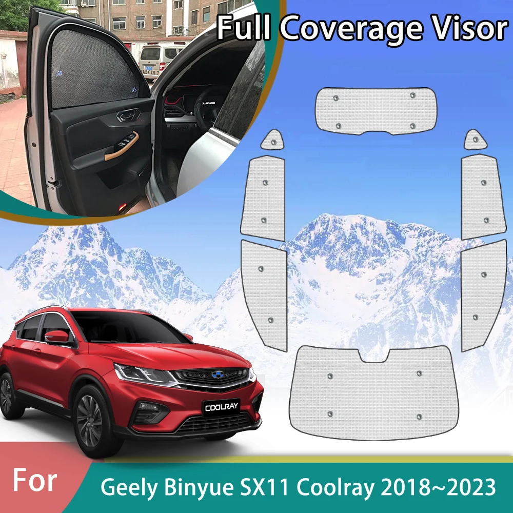 Автомобильный солнцезащитный козырек для Geely Binyue SX11 Geely Coolray Proton X50 2018 ~ 2023 2022, автомобильные аксессуары, солнцезащитные козырьки, наклейки на оконные шторы