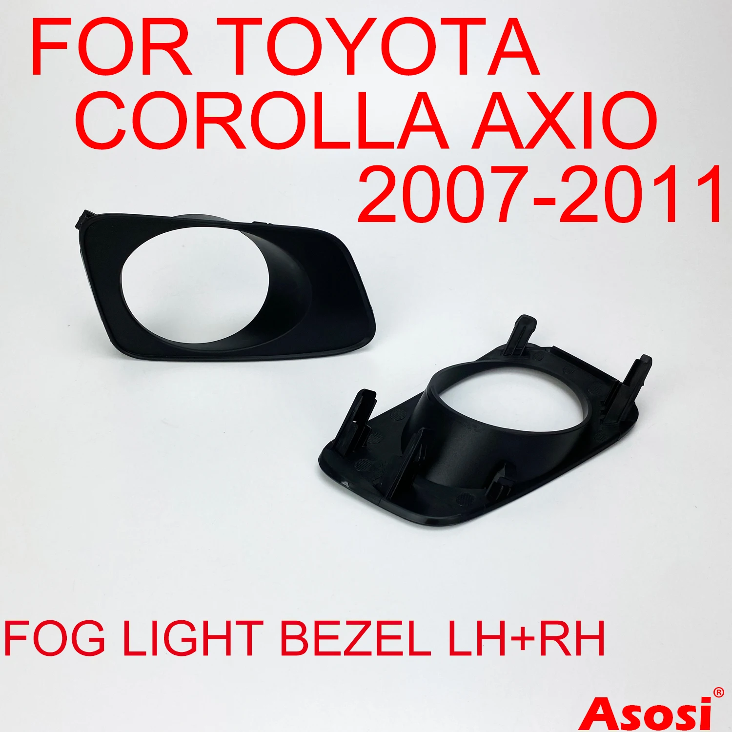 

Front Bumper Fog Light Bezel Frame Trim Cover For Toyota Corolla Axio Fielder 2007 2008 2009 2010 2011 Left & Right Side Black