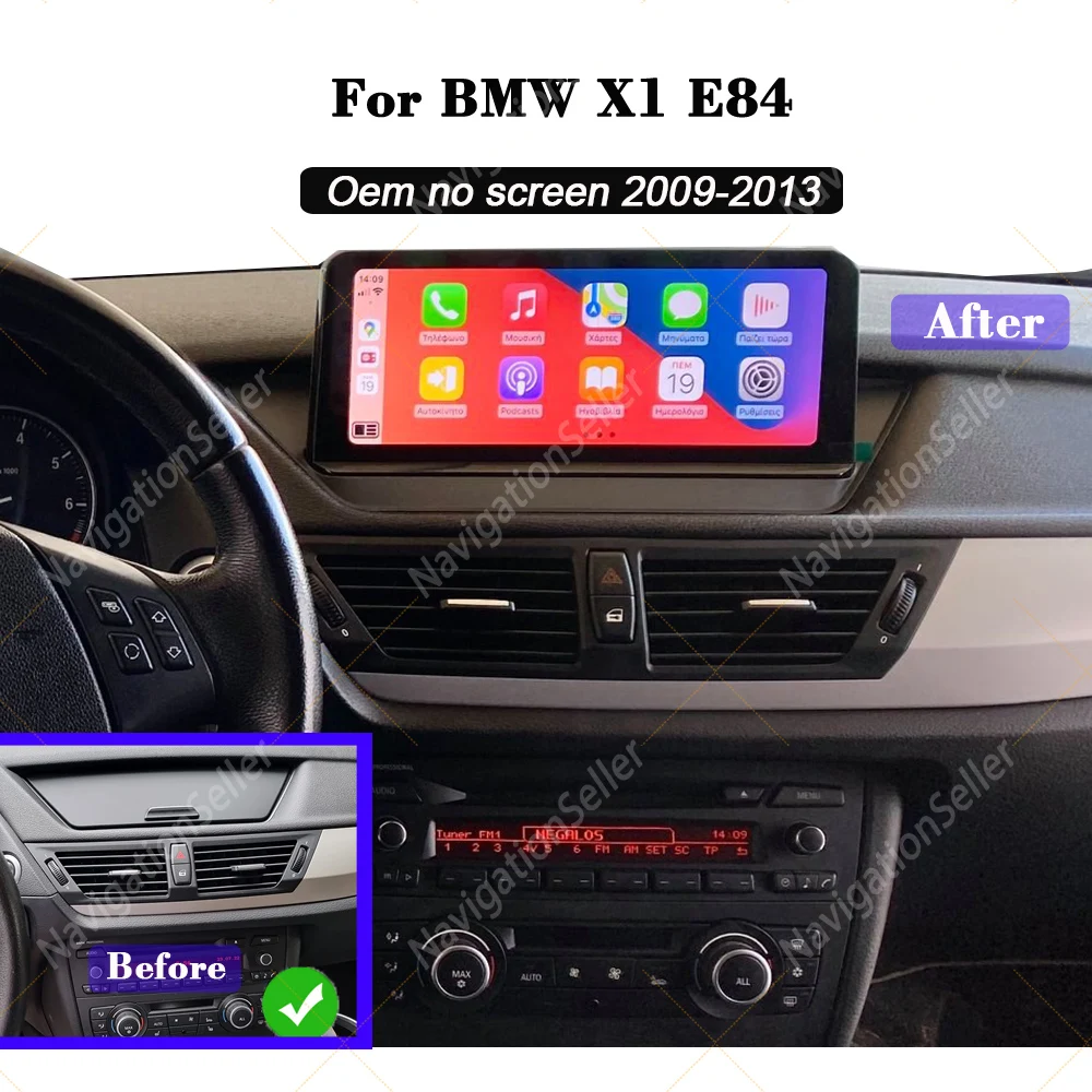 

10.25 inch Android Screen For Bmw X1 E84 Autoradio Carplay Stereo GPS Navigation Multimedia Video Player Head Unit Bluetooth DAB