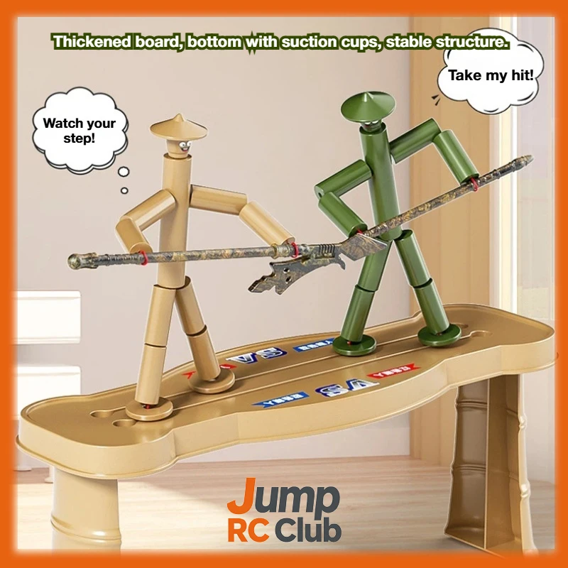 

Универсальная деревянная игрушка-кукла для сражений, интерактивная развивающая игрушка для 2 игроков (семейная игра) с ареной для боев, для детей от 6 лет