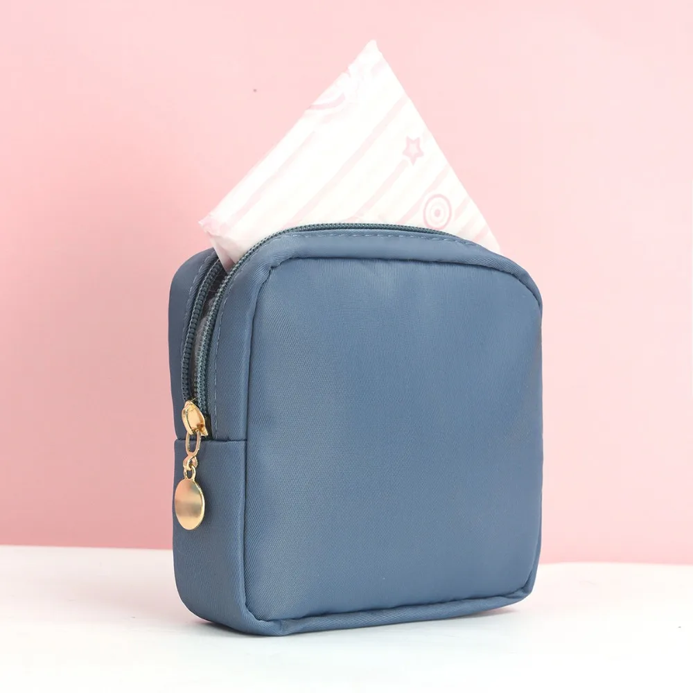 Fashion Pattern Sanitary Pad Bags Reusable Napkin Storage Organizer Women Pad Pouch Bags Portable Makeup Bags Coin Package