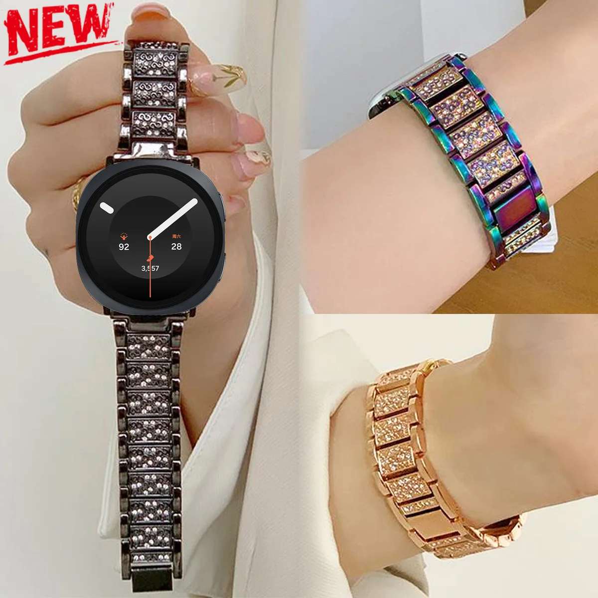 Diamond Women Bracelet for Samsung Galaxy Watch 9 8 40mm 44mm 8Classic 46mm Metal Strap Band For Galaxy Watch Ultra2 Ultra 47mm