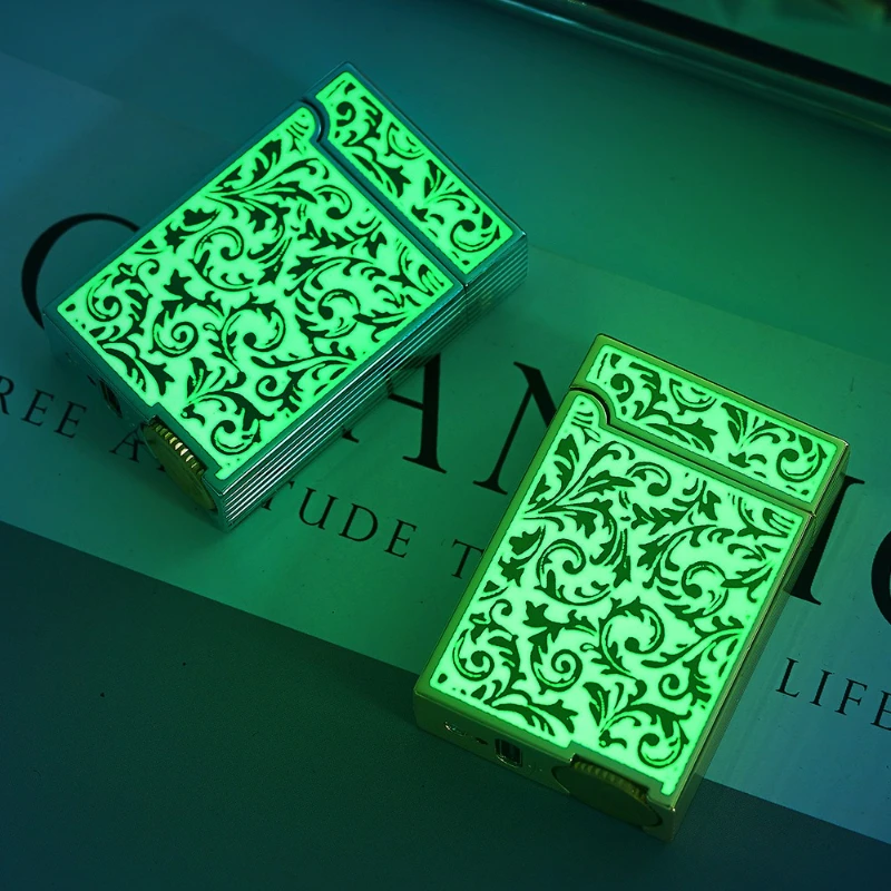 Luminous Intelligent Voice-controlled Kerosiene Lighter Metal Crisp and Pleasant Steel Tone Open Flame High-end Lighter Gift