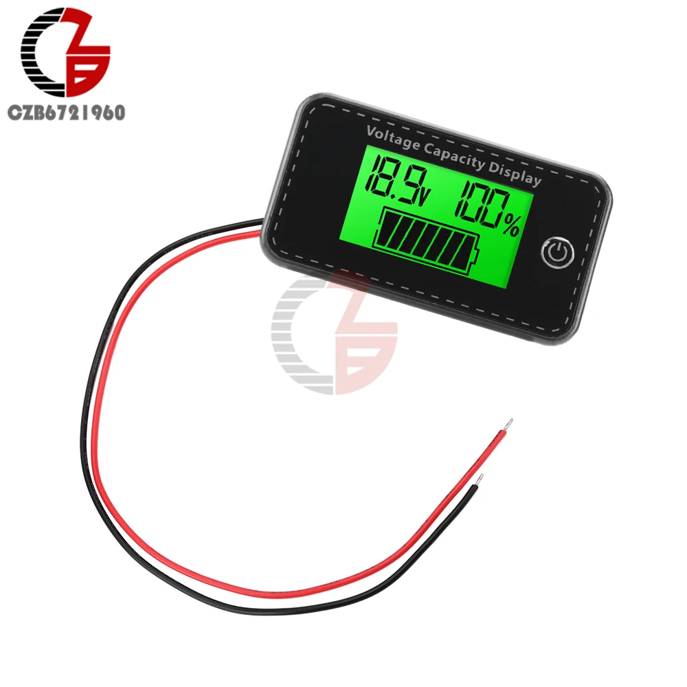 DC 5-100V Battery Capacity Indicator LCD Display Lead Acid Lithium LiFePO4 Car Motorcycle Voltmeter Universal Battery Tester