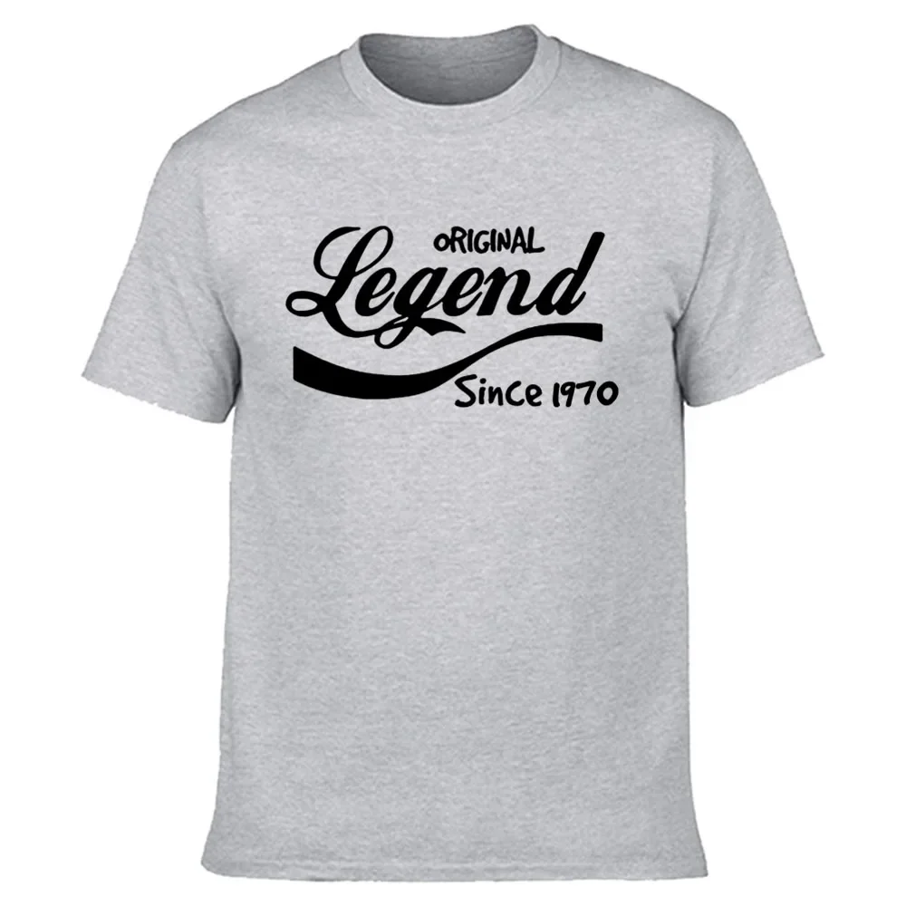 Fashion Legend Since 1970 T-Shirt Funny Birthday Gift Top Dad Husband Brother Cotton Tshirt Men Clothing Short Sleeve Tops Tees