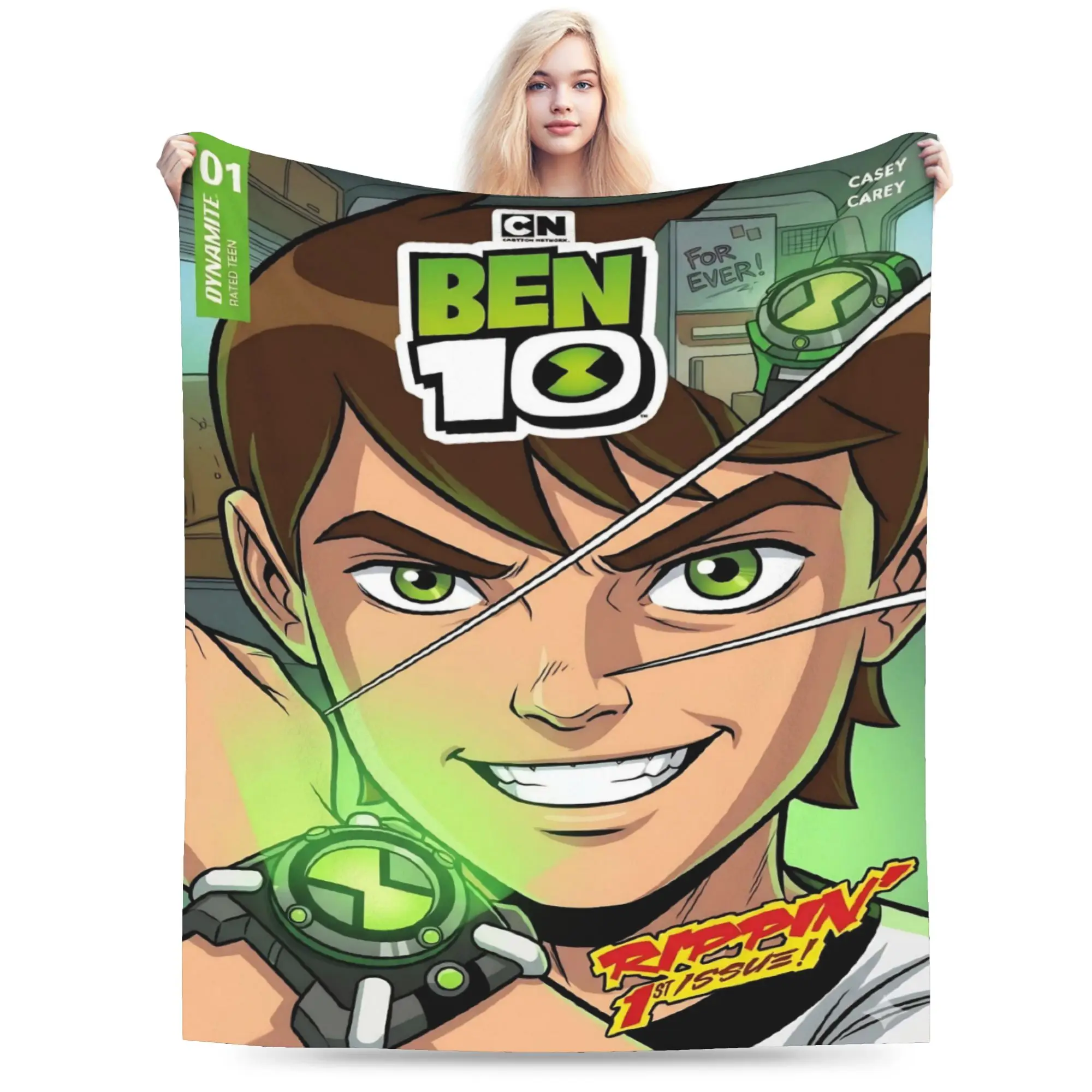 Ben 10 Anime Blankets Flannel  Comfortable Super Soft Throw Blanket for Home Rug Piece