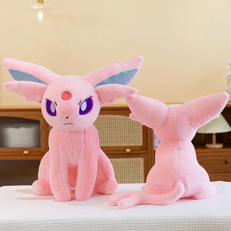 Pokemon nowy słonecznik śliczny różowy Eevee lalka pluszowa wypchana zabawka miękka poduszka na sofę tkanina lalka Kawaii dekoracja pokoju prezent urodzinowy