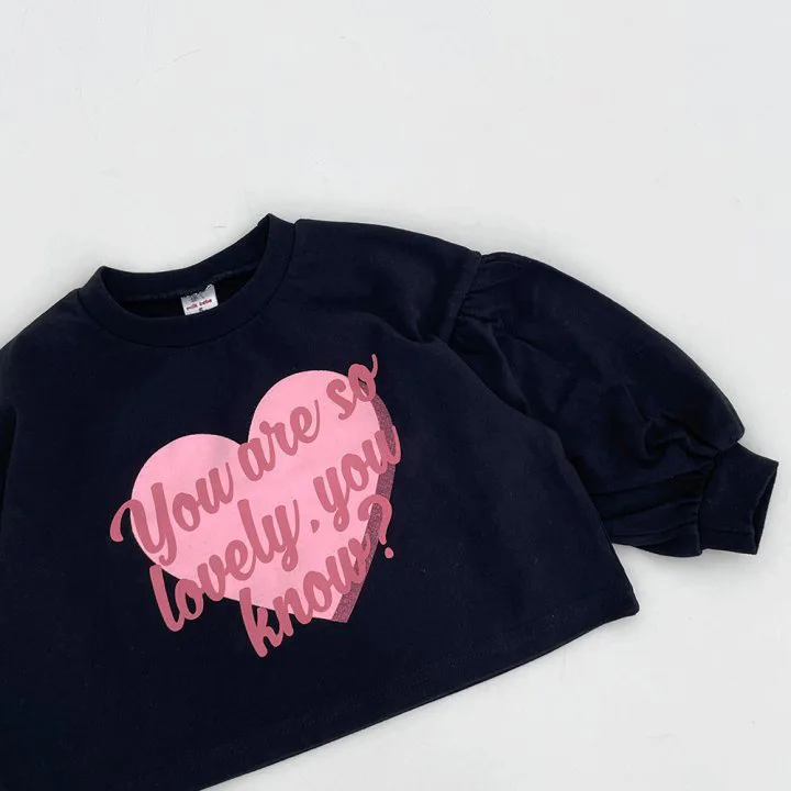 Autumn New Baby Long Sleeve Sweatshirt Cute Girls Letter Heart Print Sweatshirt Children Loose Pullover Toddler Tops Clothes