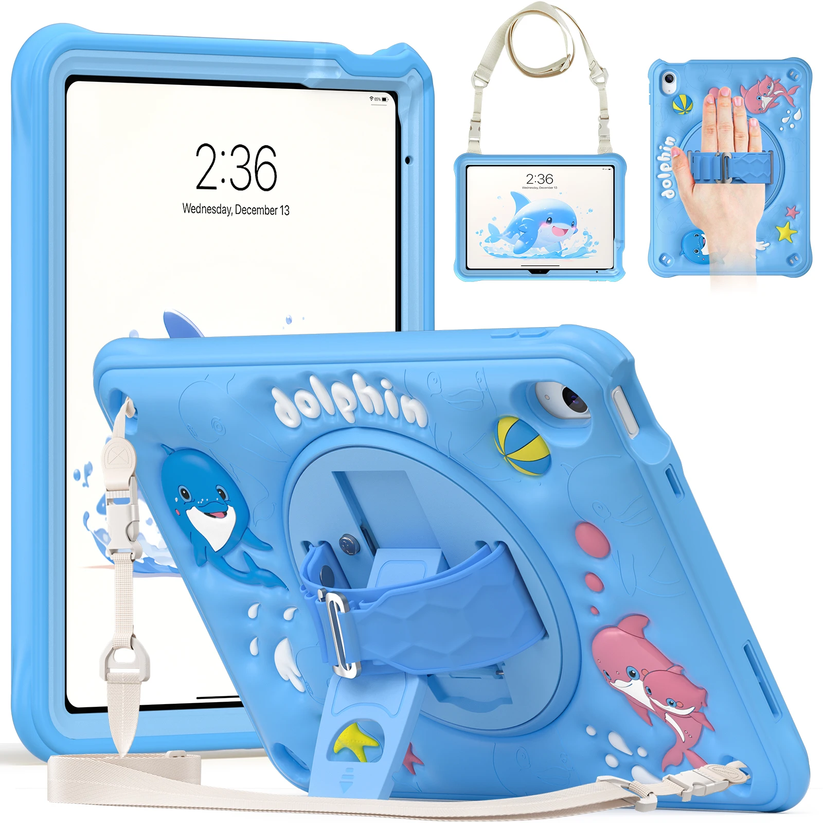 

Tablet Case For iPad A16 2025 Case 11th Generation Stand Cover with Shoulder Strap for iPad 10th Gen. 2022 10.9 inch Shell