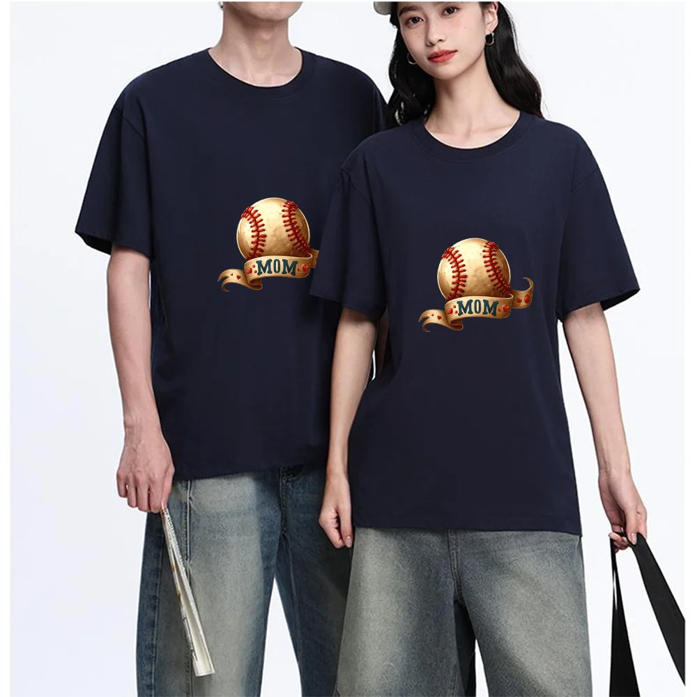 Baseball Mom Graphic Printed T Shirt Breathable Fabric S-XXL Personalized Custom Casual Short Sleeve Tee Unisex Fit Aesthetic Gr