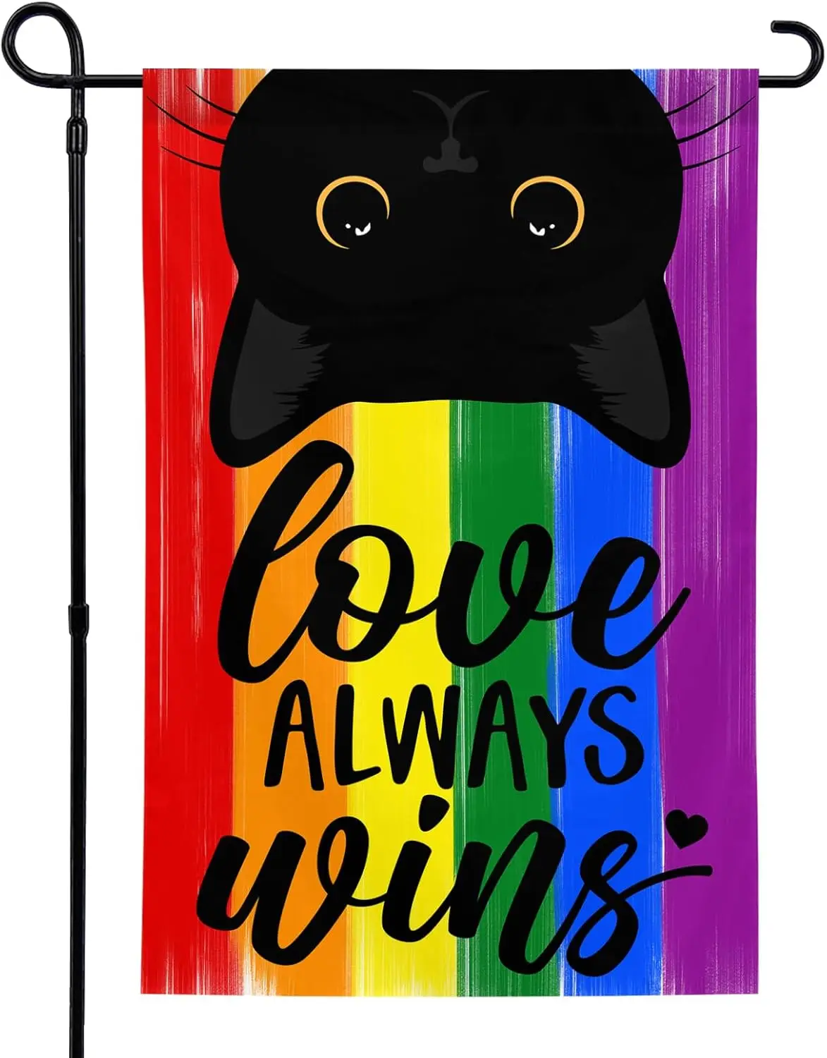 Love Always Wins Pride Rainbow Garden Flag 12x18 Inch Double Sided Gay Transgender Bisexual Equality Flags Yard Lawn Parade  PPZ