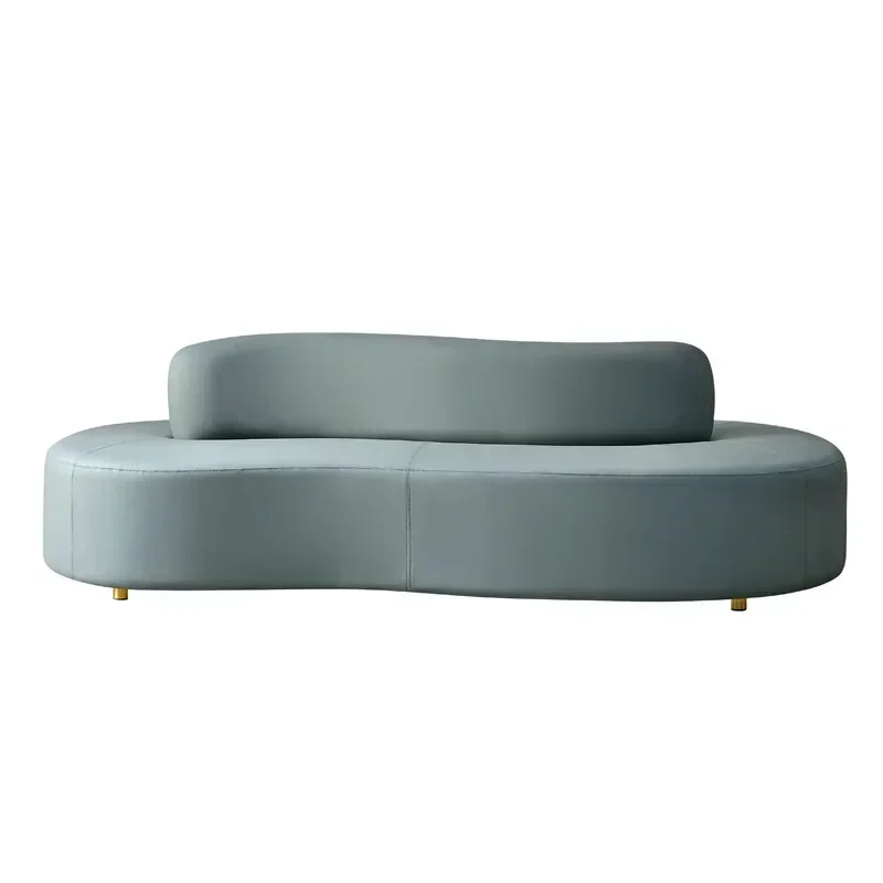 Y Leisure Reception Special-Shaped Double-Sided Back-to-Back Lengthened Rest Clothing Store Office Reception Leather Sofa
