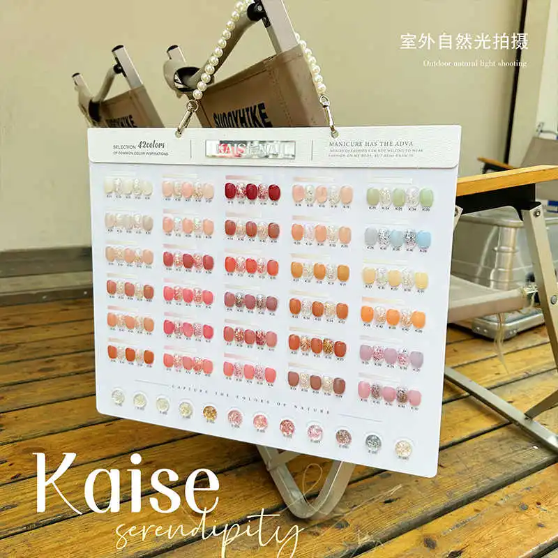 KAISE 42 สีแฟลชสีโปร่งใสเล็บเจลเล็บ Salon 2024 ใหม่ Professional ขายร้อนเล็บปลอดสารพิษ UV เจลขายส่ง