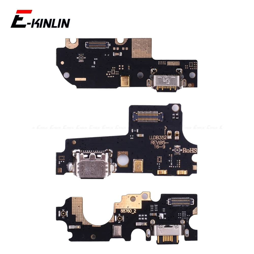 Power Charging Connector Plug Port Dock Board Mic Microphone Flex Cable For Motorola Moto P30 Note One Power G6 Play G5 E5 Plus