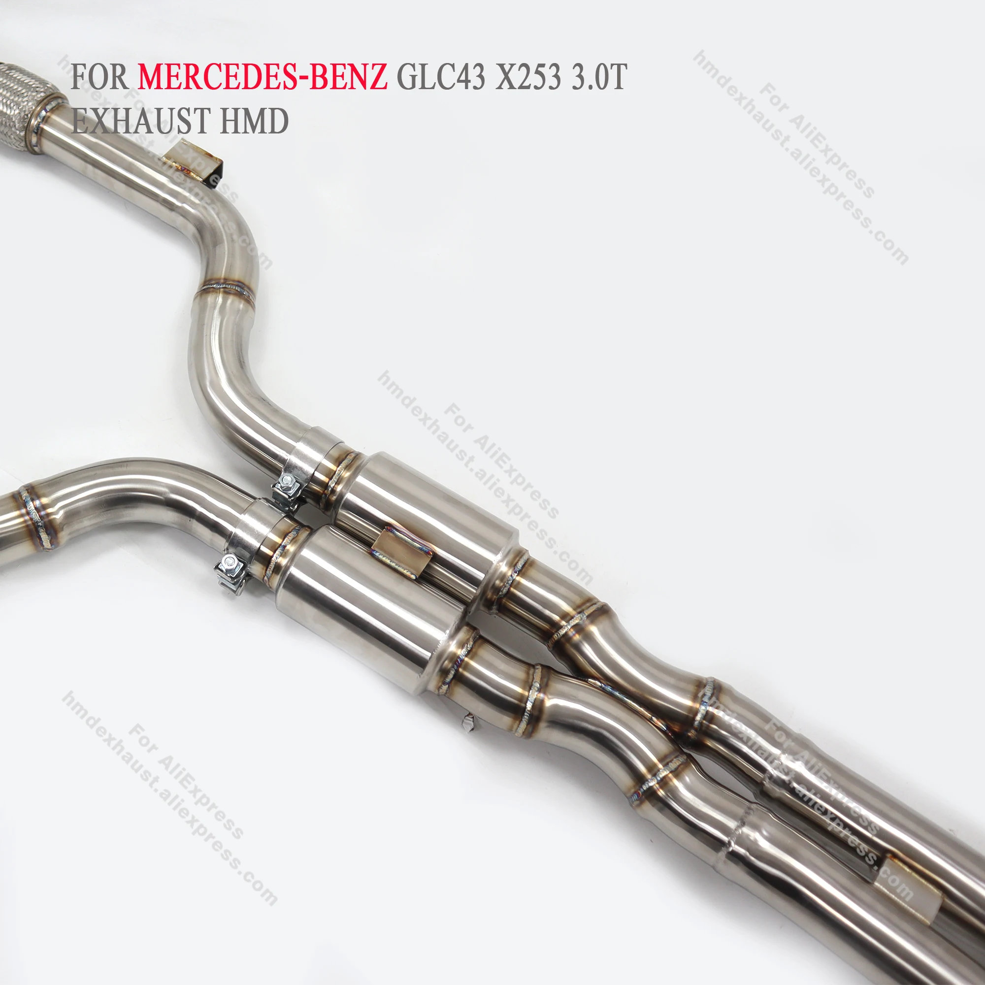 

High Quality Catback For Mercedes Benz GLC43 X253 3.0T Stainless Steel Exhaust System Electronic Valve Muffler Non-destructive
