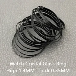 Black Height 1.4mm Thick 0.35mm Washer Glass Sealing O-Ring Watch Glass Waterproof Ring for Watch Repair Modified Part O-Ring