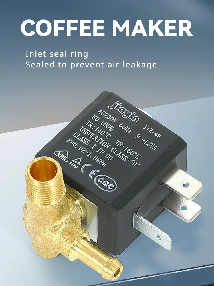 JYZ-4P Brass Steam Pump - Normally Closed 3mm 2-Way 230V AC G1/8
