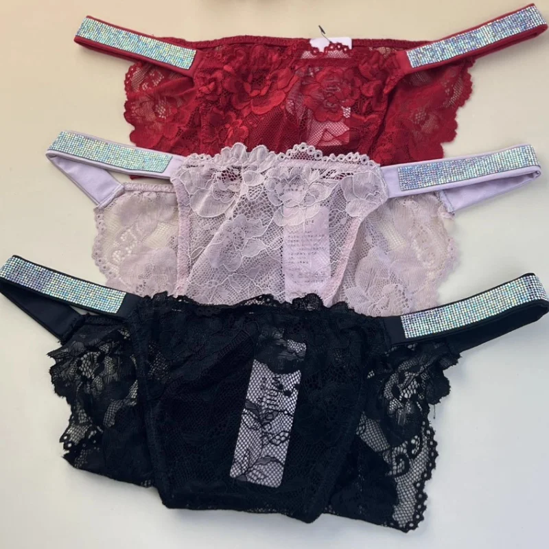 

Прозрачное кружевное нижнее белье Sissy Crossdressing, женские удобные трусики с низкой талией, женское эротическое белье