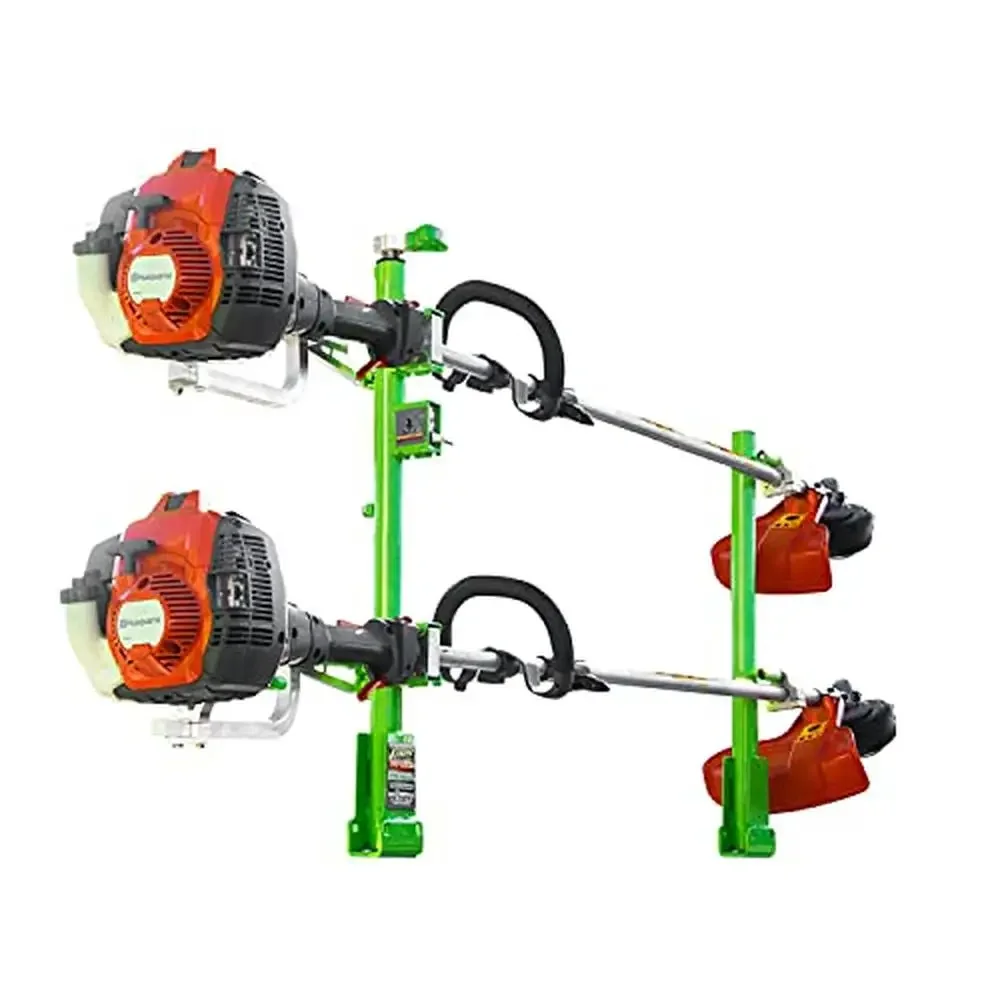 Xtreme Pro Series 2 Position Line Trimmer and Leaf Blower Rack Set Securely Holds and Protects Garden Equipment Easy Assembly