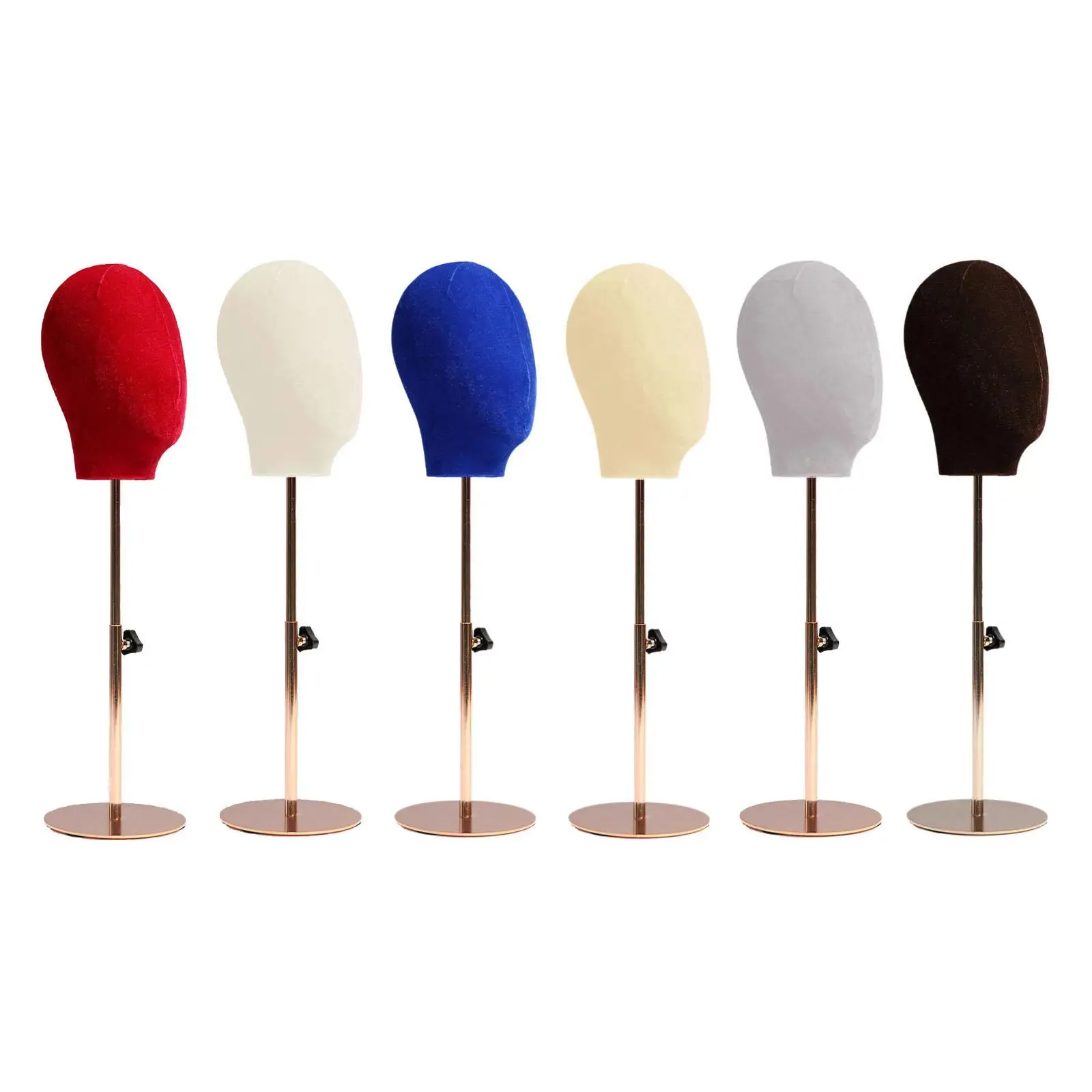 Mannequin Head Model Stand, with Metal Base Stable Stainless Steel Manikin, for Hats Display Rack Earrings Headphones Salon.