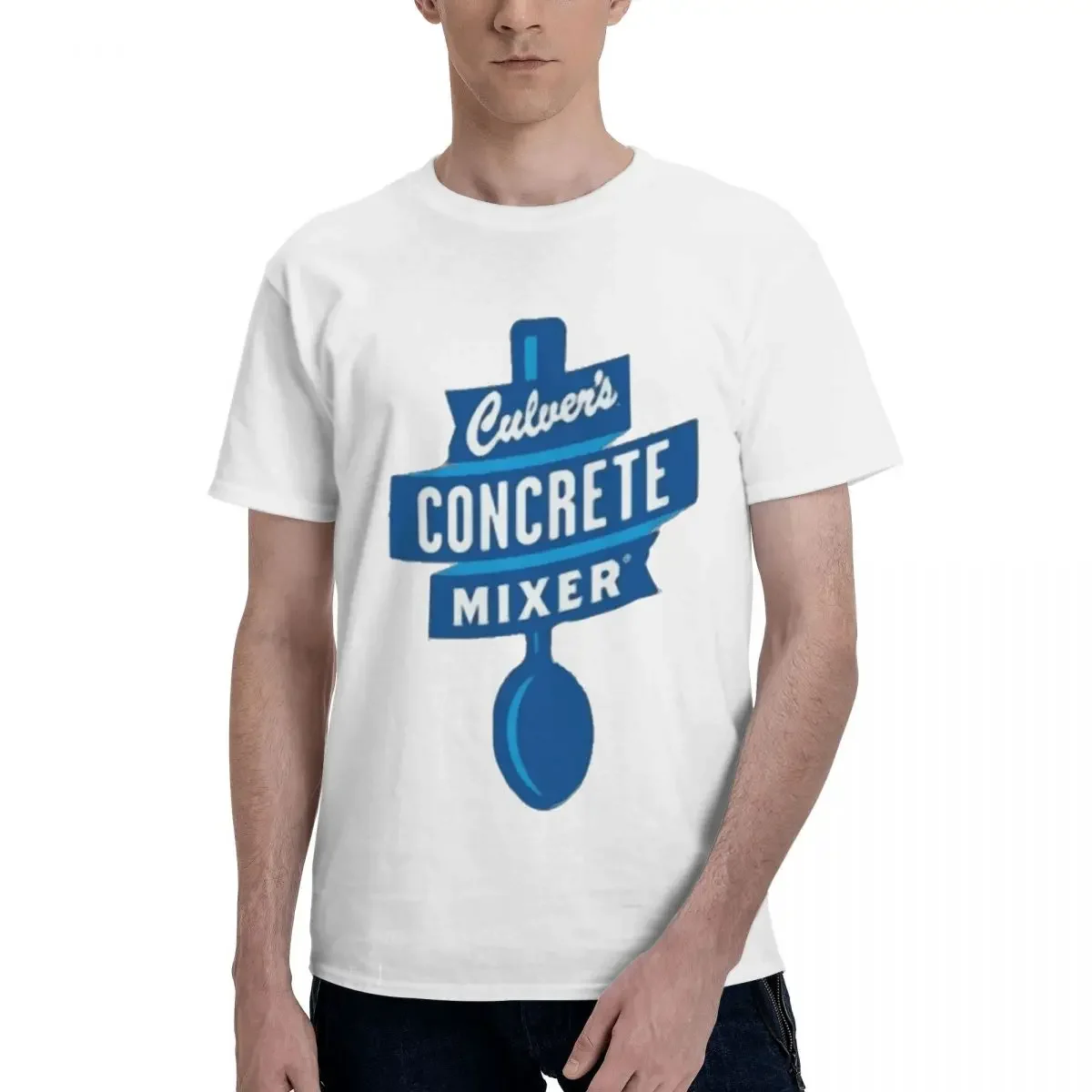 Culver's Concrete Mixer Logo 100% Cotton T-shirt Men Fashion T Shirts Men crew Neck Short Sleeve S-6XL