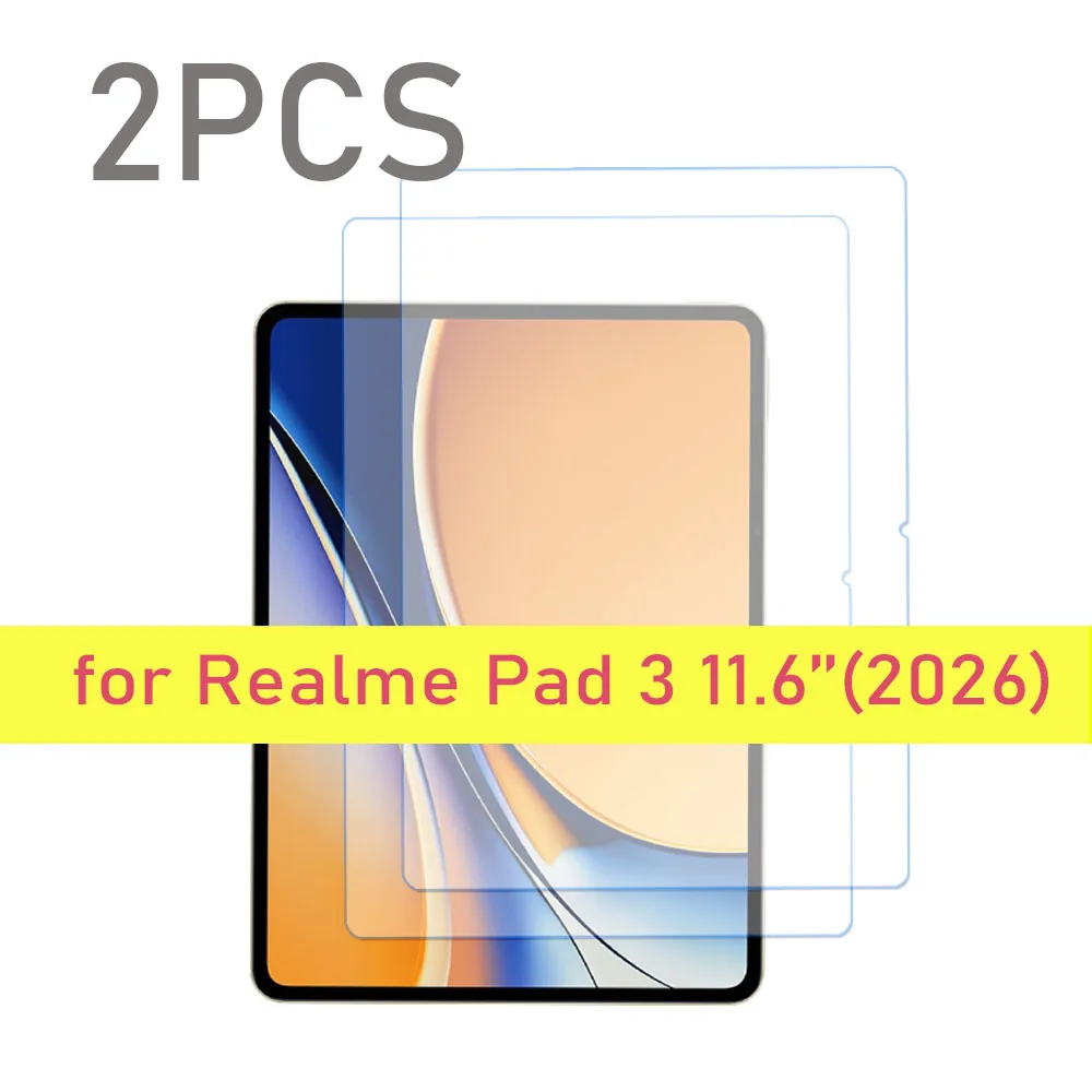 2 Stück Glas-Displayschutzfolie für Realme Pad 3 11,6'' für Realme Pad 10,4''/Pad 2 Mini Tab Tablet-Schutzfolie 9H Härtegrad