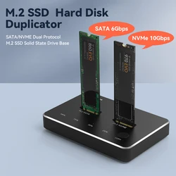 Корпус SSD-накопителя Blueendless с двумя отсеками и двумя протоколами M2, 2-х отсеков, автономная дубликация, док-станция для жесткого диска, поддержка клонирования, двойной SSD