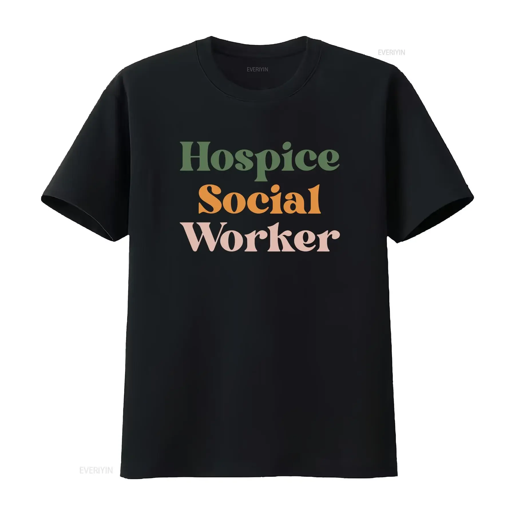 Hospice T Shirt Social Worker Medical Healthcare vintage Washed fashion streetwear Breathable graphic Versatile Casual Unisex