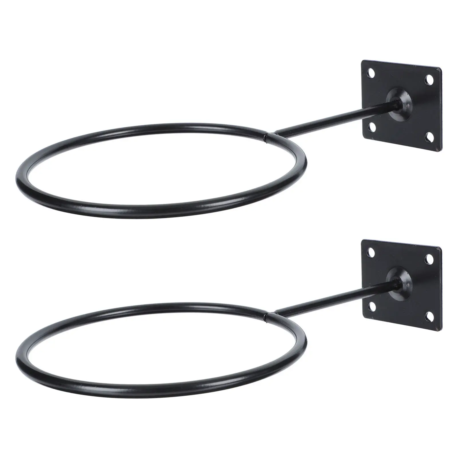 

Комплект из 2 настенных держателей для мячей, железная подставка для баскетбольных мячей, компактный органайзер для футбольных мячей, полка для хранения мячей для дома