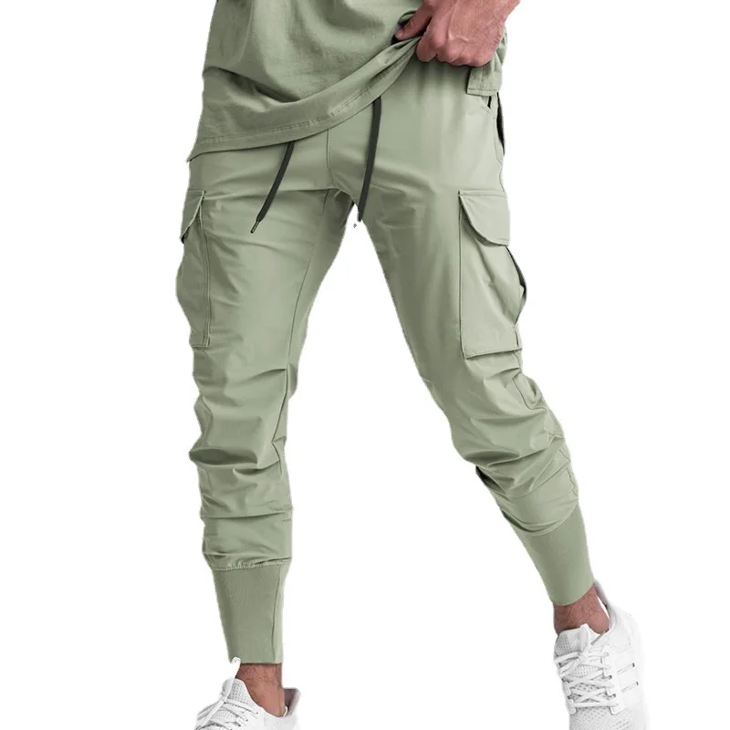 

Techwear New Trendyol Men Brand Gym Multi Pocket Tactical Cargo Pants Mens Thin Sweatpants Sport Pants Jogger Men Pantalon Homme