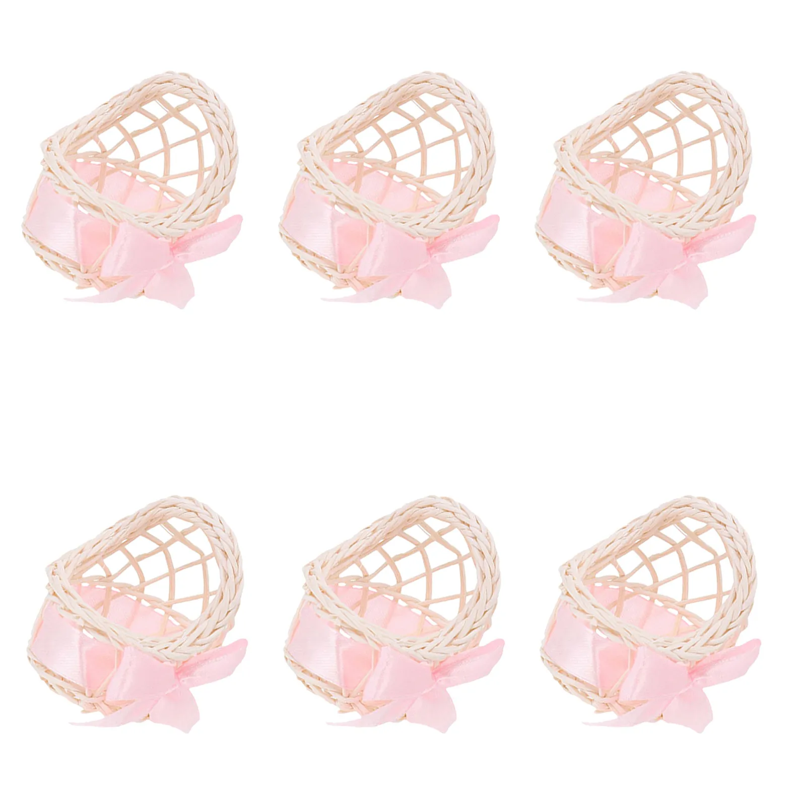 

Набор из 6 миниатюрных плетеных корзинок для цветов из смолы, декоративные украшения для кукольного домика, миниатюрный декор для дома, маленькие поделки, реквизит для сцен