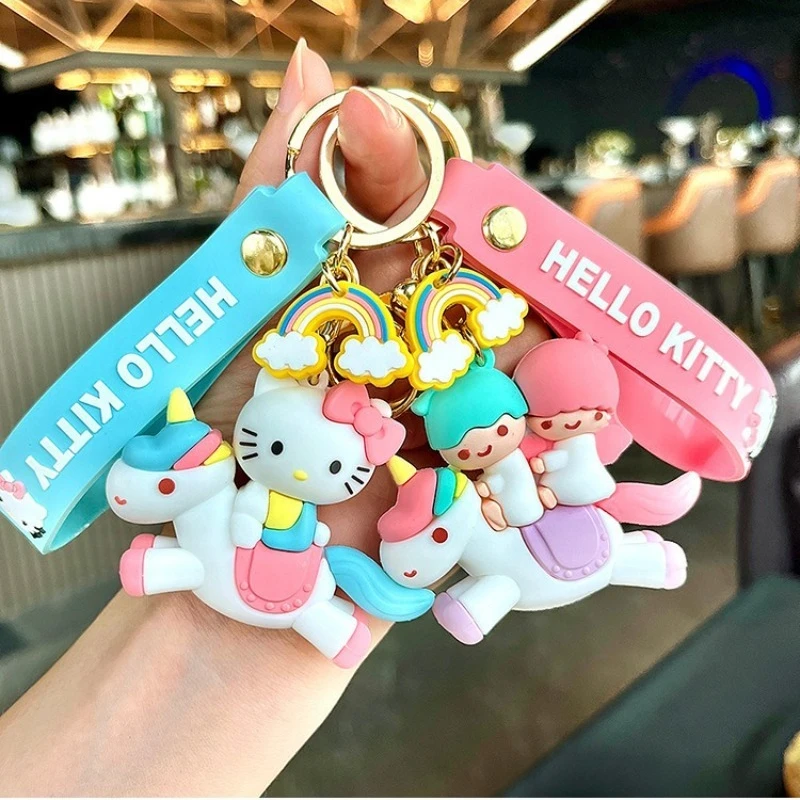 Sanrio единорог мультяшный брелок милый Hello KT кукла-кошка школьный портфель кулон брелок Мелодия автомобильный брелок аксессуары кулон