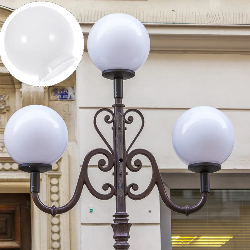 2Pcs Acrylic Globe Lamp Shade Replacement for Wall Lamp Outdoor Porch Patio Light Fixture Dust Protection Decorative