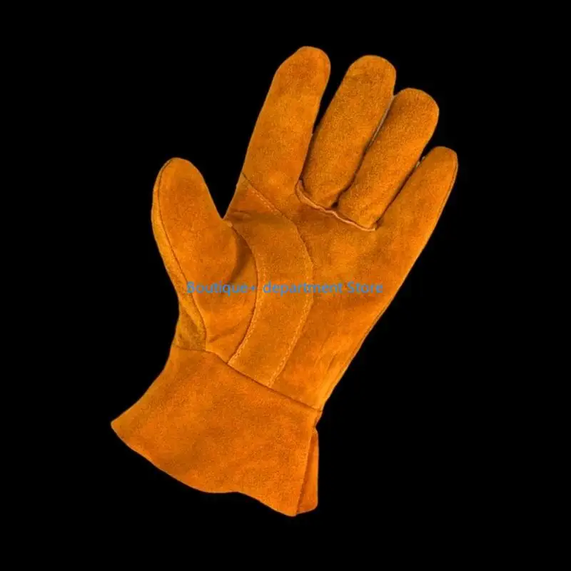 E1PD Antislip Welding Gloves with Reinforced Cowhides Construction Heat Protections for Construction Workshop Use