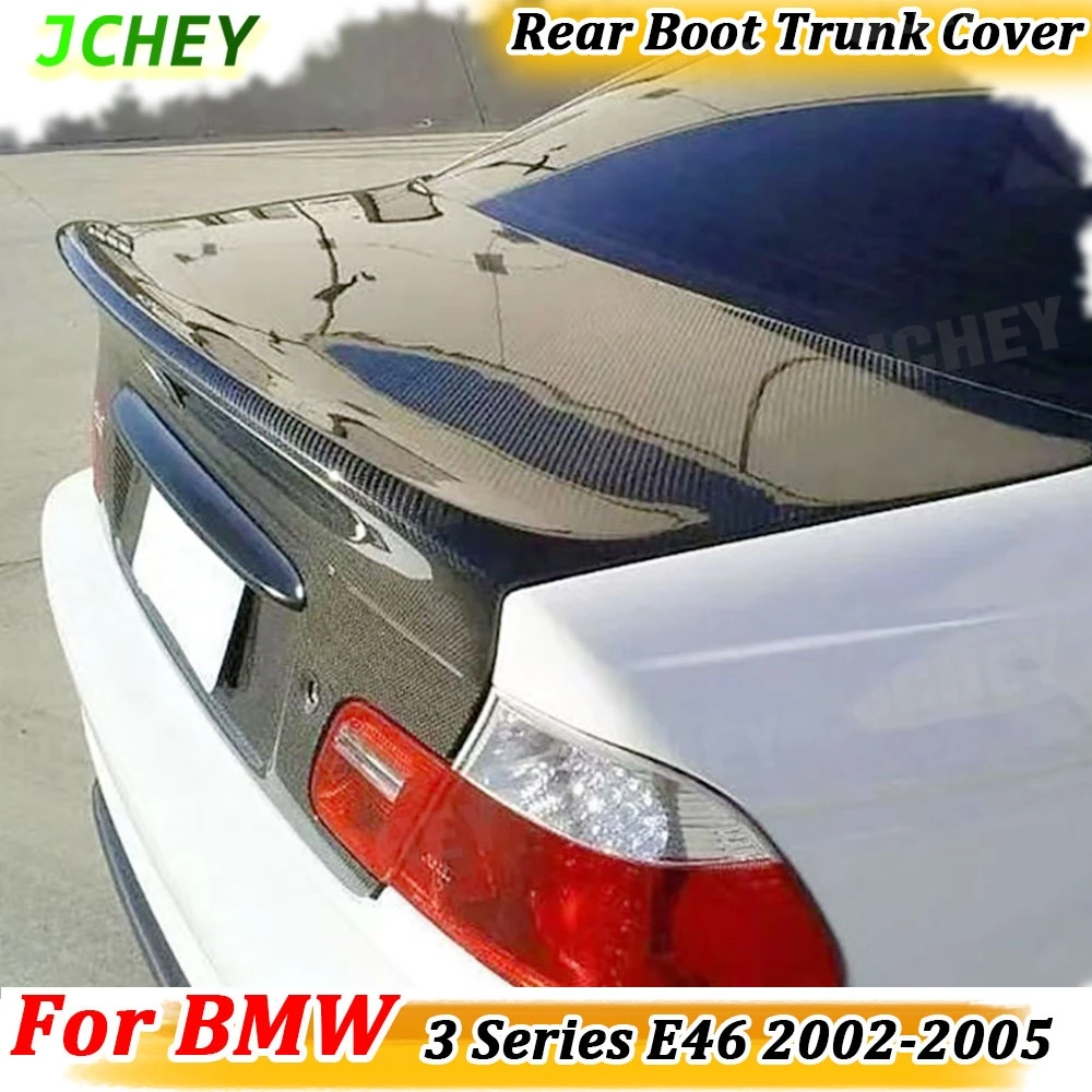 

JCHEY из углеродного волокна для BMW 3 серии E46 2002-2005, защита заднего бампера автомобиля, задние ворота, крышка багажника, панель геркола, комплект кузова из FRP