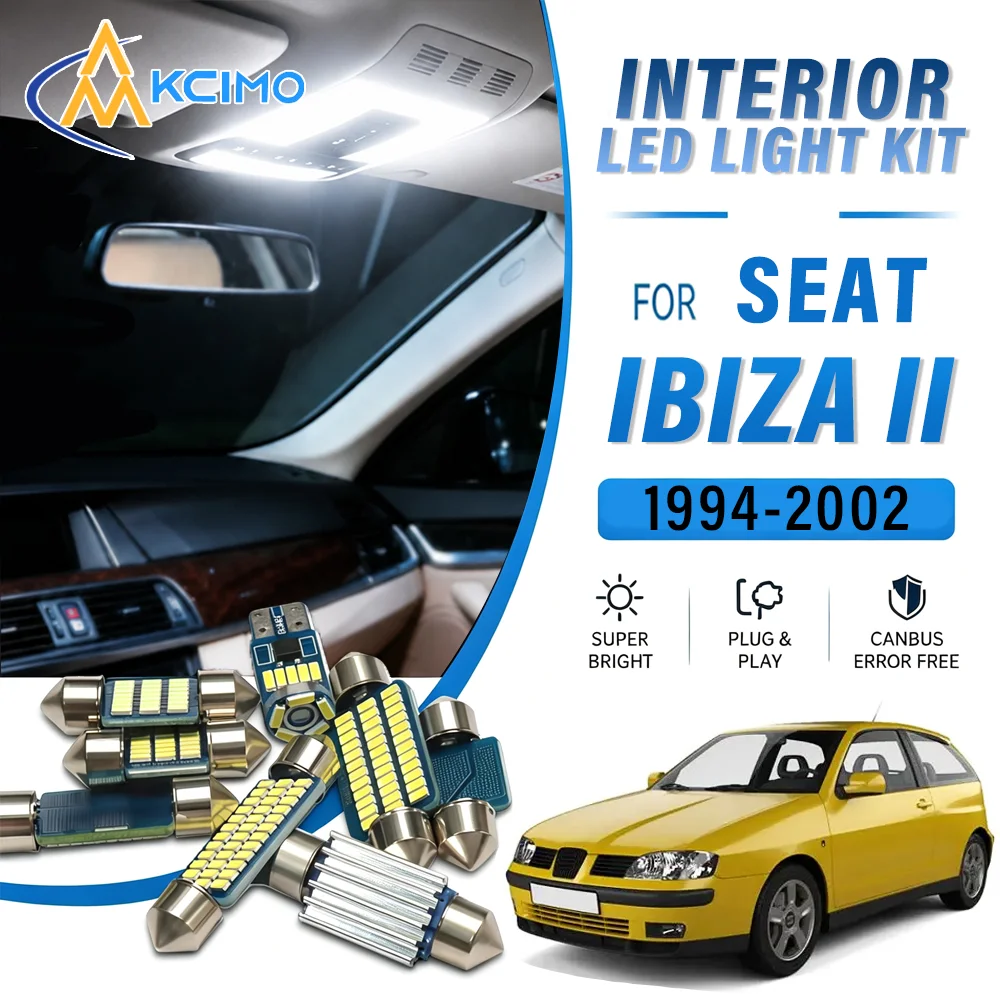 For Seat Ibiza II MK2 6K 6K1 1994-2002 Canbus Compatible Auto Interior LED Lamps, Car Indoor Light Bulbs, OEM Replacement