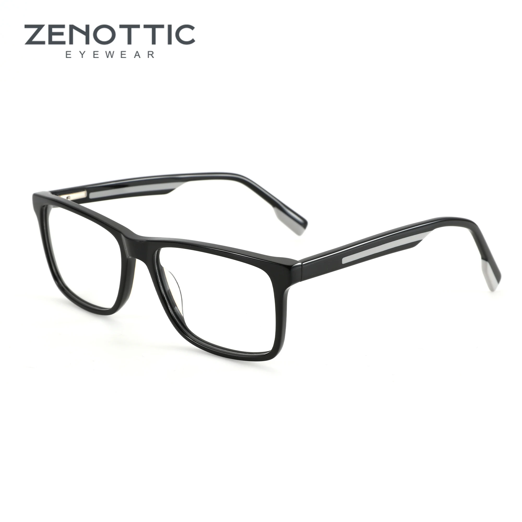 

ZENOTTIC 2024 Retro Square Optical Frame Men Environment Protection Acetate Eyeglasses Non-Prescription Fashion Glasses MG6457